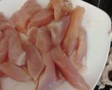 A picture of step 1 of Chicken and Mushroom on a bed of Sweet Veg.