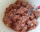 A picture of step 2 of Vickys Pork and Apple Meatloaf GF DF EF SF NF.