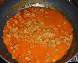 A picture of step 7 of Dan Dan noodle (easy version).