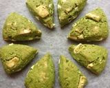 A picture of step 11 of Pancake Mix Matcha Chocolate Scone.
