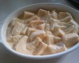 A picture of step 5 of Sweet Temptation! Microwaved Bread Pudding.