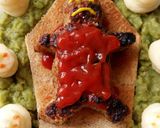 A picture of step 5 of Vickys Halloween GingerDEAD Man Burger & Mourners GF DF EF SF NF.