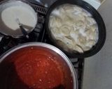 Foto del paso 2 de la receta: De hoy! Capelettis de acelga y pollo con salsa roja y salsa blanca ! Todo casero😄😄