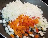 A picture of step 2 of Spaghetti Squash Breakfast Boats.