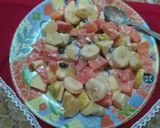 A picture of step 1 of Black Raisin Salad.