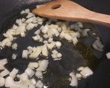 A picture of step 1 of Garganelli with asparagus and pancetta.