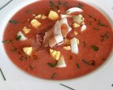 Une image de l'étape 4 de Gaspacho Andalou : Soupe froide de tomates et pain - Salmorejo (Andalousie).