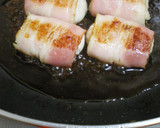 A picture of step 4 of Taro Root Bacon Wraps.