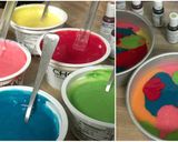 A picture of step 6 of Zebra cake and rainbow swirl cake.