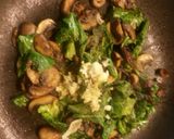A picture of step 5 of Kale and Mushroom Sweet Potato.