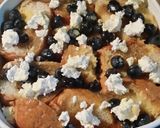 A picture of step 9 of Blueberry and Cream Cheese Baked French Toast.