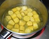 A picture of step 1 of Easy Sweet Potato Bites Made in One Pot.