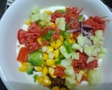 A picture of step 2 of Sweet Corn and Vegetables Raita.