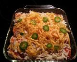 A picture of step 3 of Turkey enchiladas!.