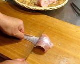 A picture of step 1 of 'Aka Ten' Spicy Deep-fried Kamaboko from Shimane Prefecture.