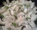 A picture of step 1 of Smoked sausage with bok choy( Chinese cabbage).