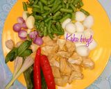 Foto langkah ke 1 dari resep Gulai KTT | Kacang panjang Tahu Telur puyuh.
