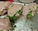 A picture of step 3 of Crab, Spinach, Mushroom, & Parmesan Chicken.