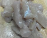 A picture of step 2 of Chicken Tender & Pea Shoots Spicy Japanese Pasta.