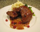 A picture of step 8 of Sautéed Chicken with Pomegranate and Balsamic Vinegar Sauce.