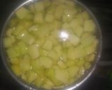 A picture of step 1 of Pumpkin Kaiser Halwa.