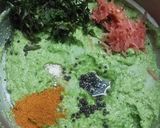 A picture of step 2 of Palak Carrot Rava Idli.