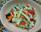 A picture of step 3 of Rainbow Salad in my style.