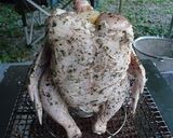 A picture of step 3 of Beer Can Chicken.