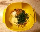 A picture of step 2 of Vegan Chickpea Fritters.
