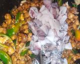 Foto langkah ke 5 dari resep Cumi Tempe Saus Tiram.