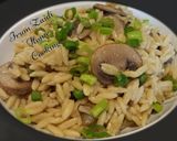 A picture of step 2 of 🍄🍜🥒Mushroom & Peas Orzotto🍄🍜🥒.