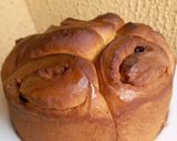 A picture of step 5 of Chelsea buns.