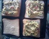 A picture of step 2 of Cheesey guacamole sandwich.
