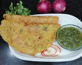 A picture of step 5 of Besan Onion Cheela.
