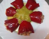 Foto del paso 3 de la receta Pimientos de piquillo rellenos, con salsa de pimiento verde