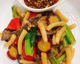 Hình bước làm 4 của món Nui xào thịt bò