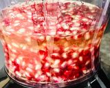 A picture of step 1 of Rose Pomegranate juice.