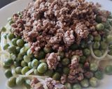 Foto del paso 10 de la receta: Espaguettis🍝con🧆mucha proteina🫛y cariño🥩🥰🍝