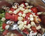 A picture of step 1 of Mixed Vegetable Fettuccine.
