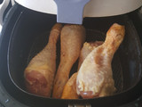 Muslitos de pollo con salsa de setas con verduras