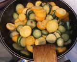 Une image de l'étape 4 de Courgettes bicolores au jus de bœuf et herbes aromatiques.