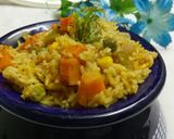 A picture of step 9 of Veg pulav.