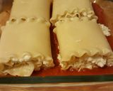 A picture of step 8 of Taisen's lasagna roll ups.