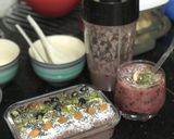 A picture of step 2 of Blueberries Banana Chia Oats and Dates Smoothie Bowl.