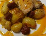 A picture of step 3 of Lemon and chorizo tray bake.