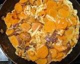 A picture of step 7 of Sweet potato, red onion and cheese Spanish omelette Tortilla.