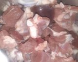 A picture of step 1 of Mutton Curry.