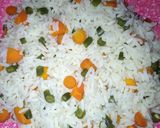 A picture of step 2 of Vegetable rice.