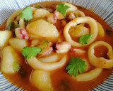 Foto del paso 9 de la receta: Patatas con calamares y pulpo