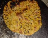 A picture of step 4 of Besani naan on tawa.